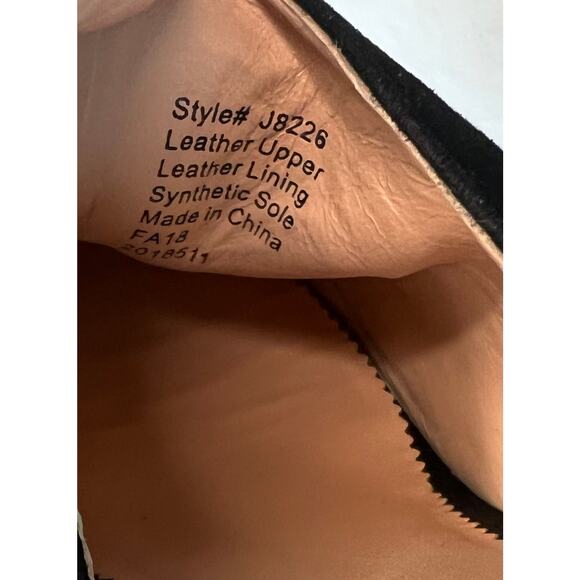 J. Crew Black Suede Block Heel Slip On Leather Insoles Mule Clog Shoes Sz 8 - Picture 9 of 11